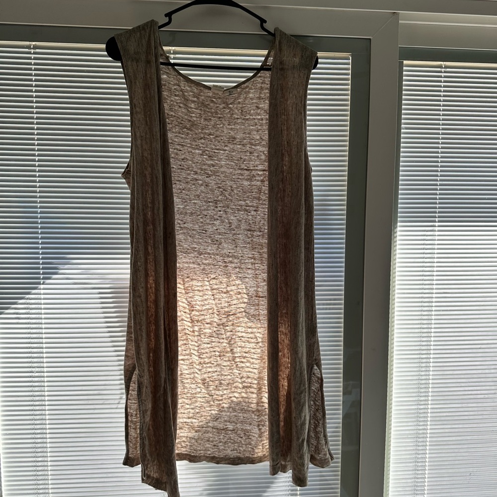 Artisan Ny Beige Linen Top